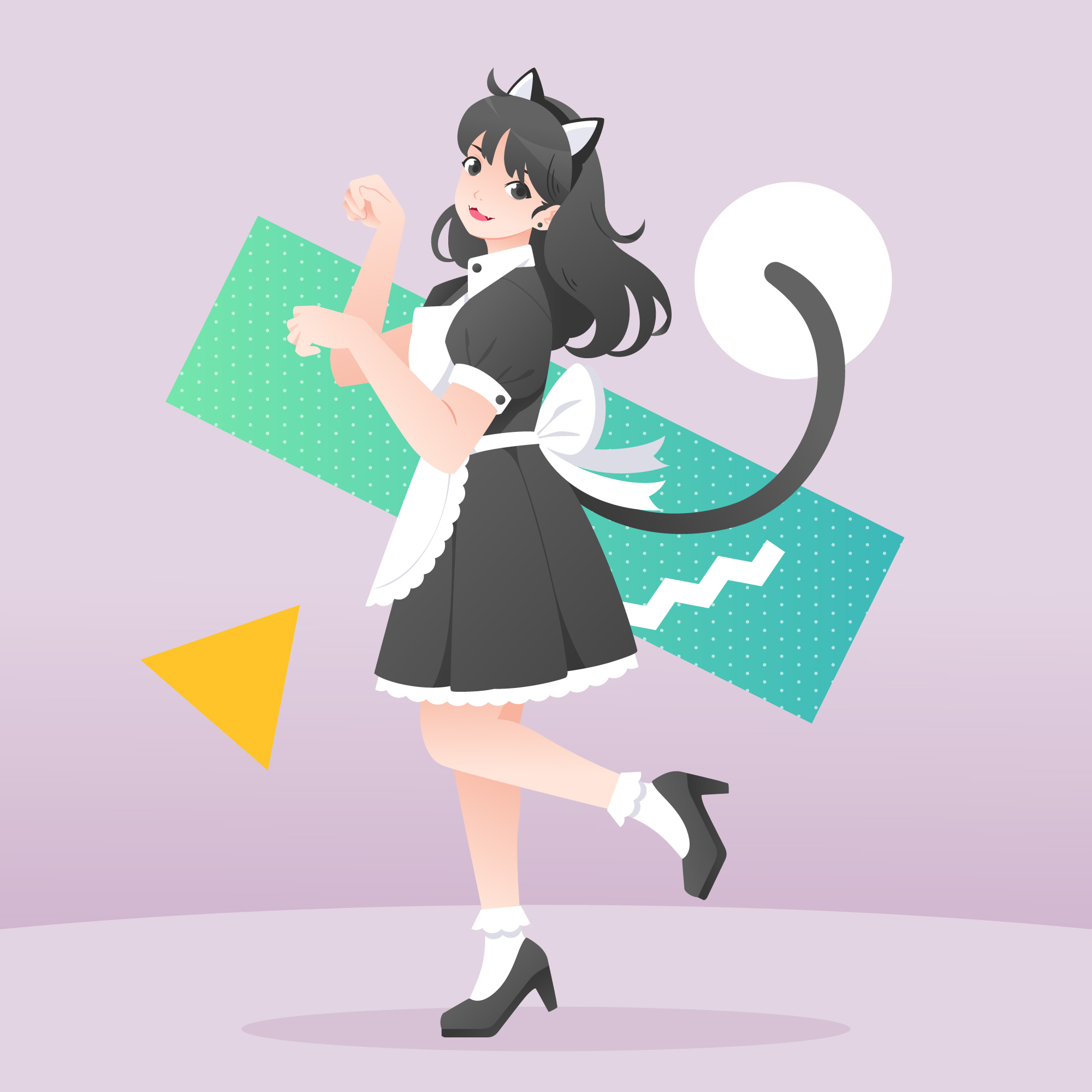 猫耳女仆风格的 ACG 晴日记向导